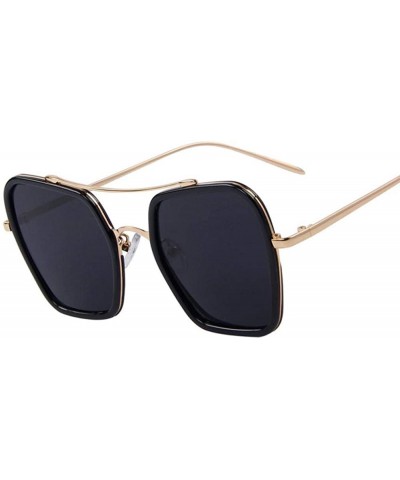 Aviator Fashion Women Square Sunglasses Double Bridge Design Summer Sunglasses C04 Blue - C06 Green - CK18YQODI6C $8.91