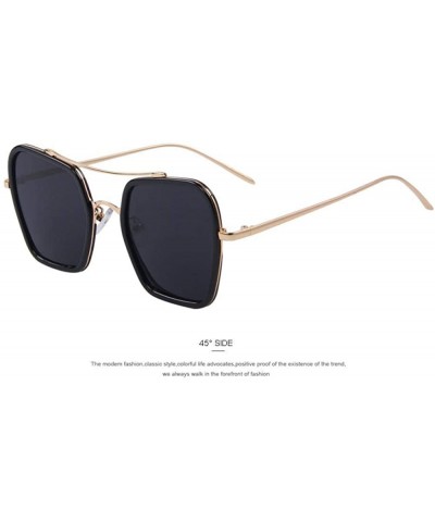 Aviator Fashion Women Square Sunglasses Double Bridge Design Summer Sunglasses C04 Blue - C06 Green - CK18YQODI6C $8.91