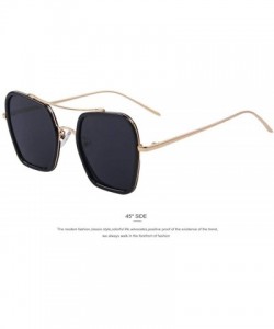 Aviator Fashion Women Square Sunglasses Double Bridge Design Summer Sunglasses C04 Blue - C06 Green - CK18YQODI6C $8.91