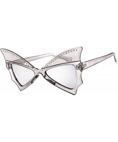 Butterfly Sunglasses Butterfly Diamond Glasses Oversized 2DXuixsh - B - C118S7YGUNQ $10.68