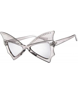 Butterfly Sunglasses Butterfly Diamond Glasses Oversized 2DXuixsh - B - C118S7YGUNQ $10.68