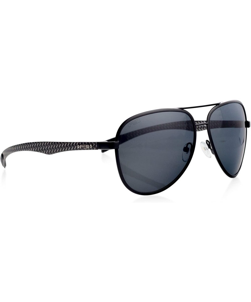 Aviator Men's Aviator TAC Polarized Designer Sunglasses with Carbon Fiber Temple- 100% UV BLOCK- 14103 - C912KWQYLX5 $32.18