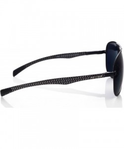 Aviator Men's Aviator TAC Polarized Designer Sunglasses with Carbon Fiber Temple- 100% UV BLOCK- 14103 - C912KWQYLX5 $32.18