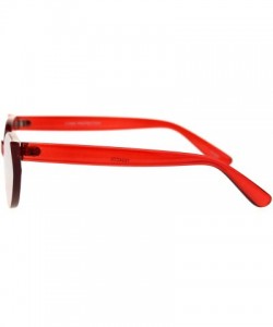 Rimless Thick Panel Rimless Gothic Cat Eye Hippie Color Plastic Sunglasses - Red - CZ18TXN4CRL $14.27