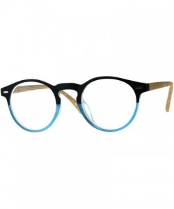 Round Unisex Round Keyhole Thin Plastic Horn Rim Reading Glasses - Blue - C218D95QD4R $11.62