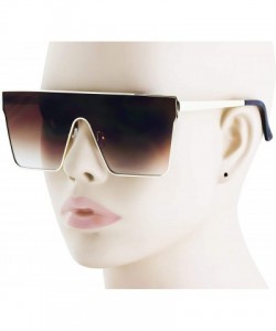 Oversized Vintage Oversized Sunglasses Gradient Protection - Brown - C518X68LECZ $13.02