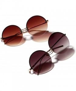 Round 2020 Retro Round Metal BorderlHip Hop Clear Color Lens Festival Fashion Gradient Sunglasses - As Picture Show1 - CL197Y...