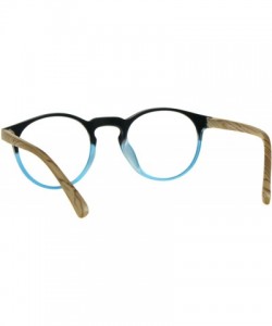 Round Unisex Round Keyhole Thin Plastic Horn Rim Reading Glasses - Blue - C218D95QD4R $11.62