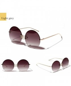 Round 2020 Retro Round Metal BorderlHip Hop Clear Color Lens Festival Fashion Gradient Sunglasses - As Picture Show1 - CL197Y...