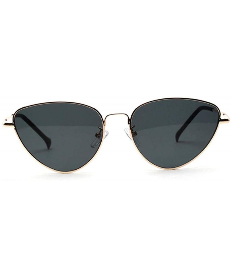 Cat Eye Cat Eye Women Sunglasses Tinted Color Lens Vintage Shaped Sun Glasses Black - Gray - CP18XDWX26L $9.40