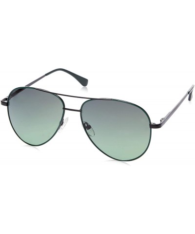 Aviator Unisex Aviator Sunglasses Mirrored Lens Metal Frame MR1905 - C1 Gradient Grey Lens/Black Frame - C018GS5ZCHI $21.47