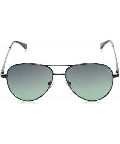 Aviator Unisex Aviator Sunglasses Mirrored Lens Metal Frame MR1905 - C1 Gradient Grey Lens/Black Frame - C018GS5ZCHI $21.47