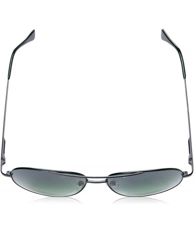 Aviator Unisex Aviator Sunglasses Mirrored Lens Metal Frame MR1905 - C1 Gradient Grey Lens/Black Frame - C018GS5ZCHI $21.47