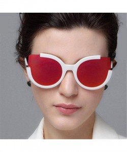 Aviator Cat Eye Sunglasses For Women Retro Glasses Men Luxury Brand Designer Purple - Purple - CX18YZW5CIQ $9.98