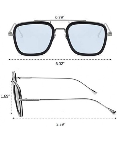 Square Edith glasses left by Stark to little spider.Retro square sunglasses for men's metal frame classic. - CC19629NATT $7.69