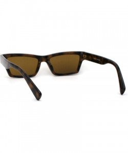 Rectangular Womens Mod Squared Retro Rectangular Dad Shade Sunglasses - Tortoise Brown - CP1979AC53N $14.24