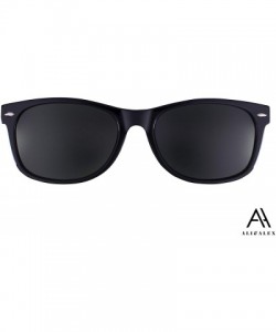 Shield Classic Square 100% UV Polarized Adult Unisex Designer Sunglasses - Shiny Black/ Green Polarized - CF18L2N9Y8W $16.02