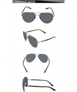 Sport Premium Pilot Style Polarized Sunglasses 100% UV protection for Men Women 3027 - Gunmetal - C717AZDWT3O $20.42