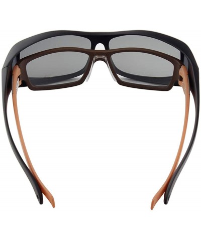 Sport Polarized Flip Up Fitover Sunglasses- Wrap Around Oversized Glasses for Men and Women UV400 Protection - CJ18WAE9UGK $1...