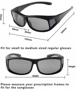 Sport Polarized Flip Up Fitover Sunglasses- Wrap Around Oversized Glasses for Men and Women UV400 Protection - CJ18WAE9UGK $1...