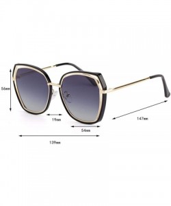Aviator Sunglasses Hollow Film Sunglasses Women's Polarizing Sunglasses - E - CE18QO9EML0 $45.25