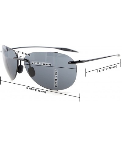 Rimless Rimless Sunglasses TR90 Unbreakable Trogamidcx Nylon Lens Pilot Style - G15 - CM12MAUQLQ2 $31.66