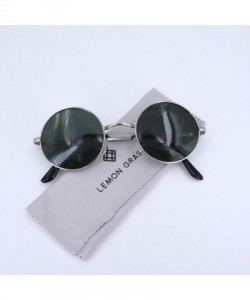 Square Women's Modern Oversized Sunglasses Square Sunnies - Silver Frame/Green Lens - CS18U9E6L26 $11.19