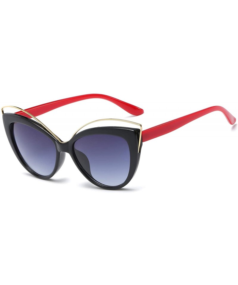 Wrap Retro Fashion Sunglasses Non-Polarized Personality Anti-UV Eyewear Casual Sunglasses - Red - CC18A4Z5SY5 $11.19