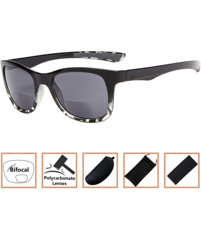 Sport Bifocal Sunglasses Vintage 80's Classic Reading Sunglasses - Black-clear - C618NR4XZSQ $10.86