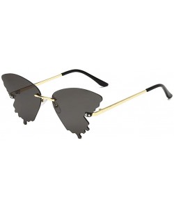 Butterfly Summer Butterfly Sunglasses Gradient Butterfly Shape Frame - B - C4190N2KW9Q $7.97