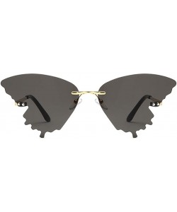 Butterfly Summer Butterfly Sunglasses Gradient Butterfly Shape Frame - B - C4190N2KW9Q $7.97