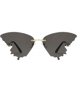 Butterfly Summer Butterfly Sunglasses Gradient Butterfly Shape Frame - B - C4190N2KW9Q $7.97