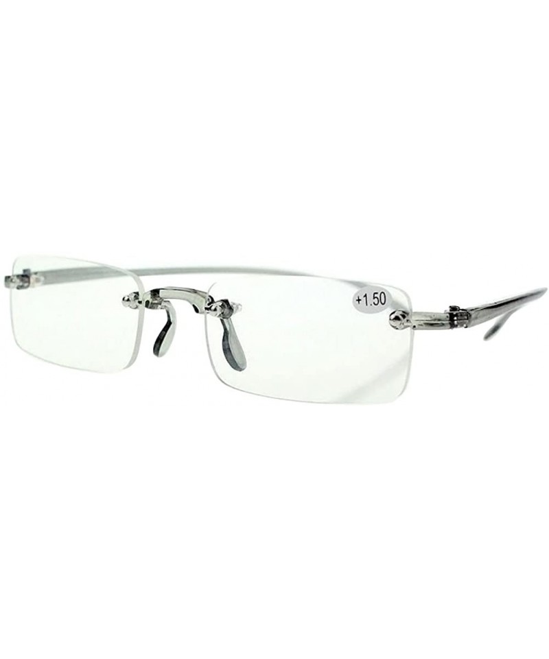 Square Multi-color Lightweight Unisex Design Frameless Reading Presbyopic Glasses - Gray - CC187EGW44X $8.93