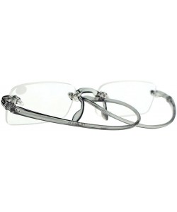 Square Multi-color Lightweight Unisex Design Frameless Reading Presbyopic Glasses - Gray - CC187EGW44X $8.93