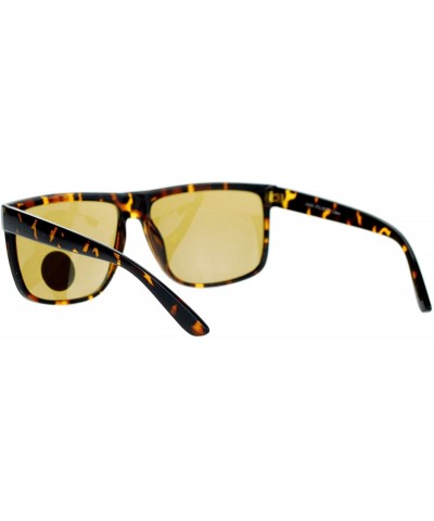 Square Impact Resistant Glass Lens Sunglasses Square Designer Fashion Frame - Tortoise (Brown) - CP18060OMCX $18.34