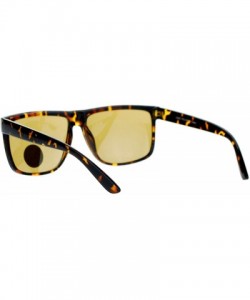 Square Impact Resistant Glass Lens Sunglasses Square Designer Fashion Frame - Tortoise (Brown) - CP18060OMCX $18.34
