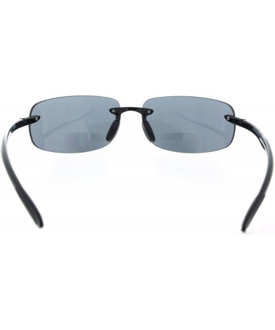 Semi-rimless Island Bifocal Sunglasses Rimless Readers - Non-polarized Black Frame/Smoke Lens - CB11JEHUFVL $20.84