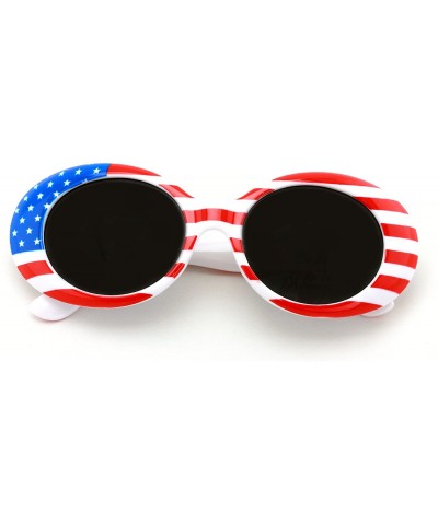 Vintage Sunglasses UV400 Bold Retro Oval Mod Thick Frame Sunglasses ...