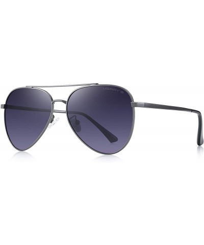 Rectangular Military Style Classic Polarized Sunglasses Unisex Polarized Vintage Sun Glasses for Men/Women UV protection - C5...