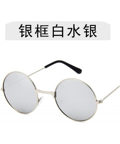 Semi-rimless New Retro Classic Round Dazzle Sunglasses Men Sun Glasses Women Vintage Metal Frame Eyewear UV400 - 7 - C7198A2L...
