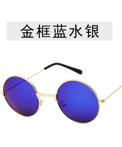 Semi-rimless New Retro Classic Round Dazzle Sunglasses Men Sun Glasses Women Vintage Metal Frame Eyewear UV400 - 7 - C7198A2L...