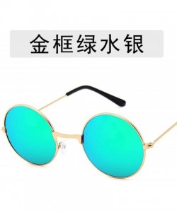 Semi-rimless New Retro Classic Round Dazzle Sunglasses Men Sun Glasses Women Vintage Metal Frame Eyewear UV400 - 7 - C7198A2L...