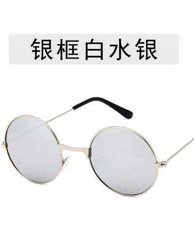 Semi-rimless New Retro Classic Round Dazzle Sunglasses Men Sun Glasses Women Vintage Metal Frame Eyewear UV400 - 7 - C7198A2L...