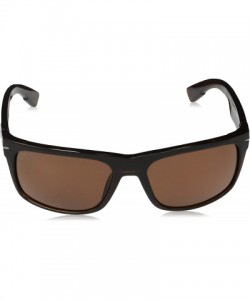 Rectangular Olas Polarized Rectangular Sunglasses - Shiny Black Brown / Wood Grain Frame/Copper Lens - C811CAFIMX1 $38.99