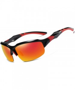 Sport Polarized Sport Sunglasses for Men Women Cycling Baseball Driving Fishing Running Golf - Red - CA193XLT265 $18.41