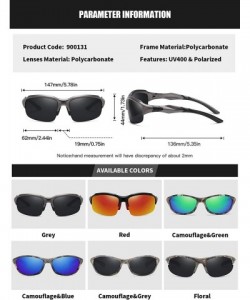 Sport Polarized Sport Sunglasses for Men Women Cycling Baseball Driving Fishing Running Golf - Red - CA193XLT265 $18.41