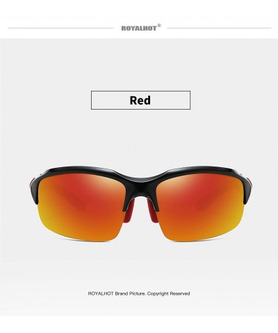 Sport Polarized Sport Sunglasses for Men Women Cycling Baseball Driving Fishing Running Golf - Red - CA193XLT265 $18.41