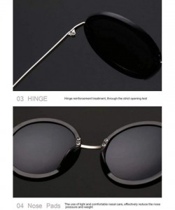 Round Vintage Round Sunglasses for Women UV Protection Circle Frame Sun Glasses - C1 Flower Frame - C618I0OIS37 $12.08