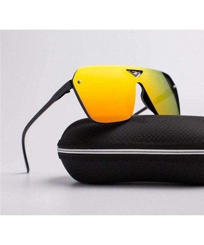 Sport Goggle Plastic Male Driving Sports Men Dazzling Sunglasses Trendy Retro Sun Glasses - Red - CY199XDDZ8E $11.74