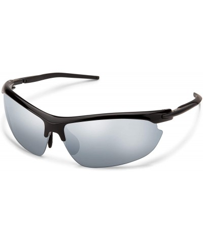 Sport Slant Polarized Sunglasses - Black - CR1875D6O47 $35.86